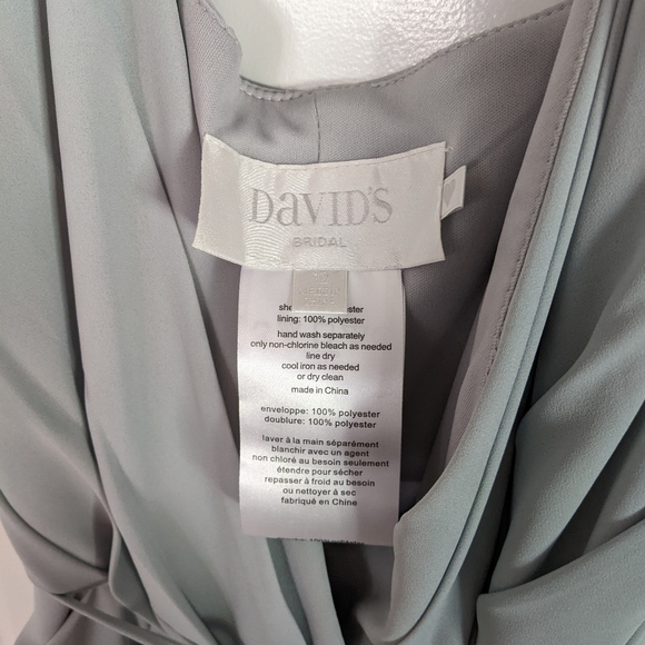David's Bridal Georgette Bridesmaid Dress - Picture 6 of 14